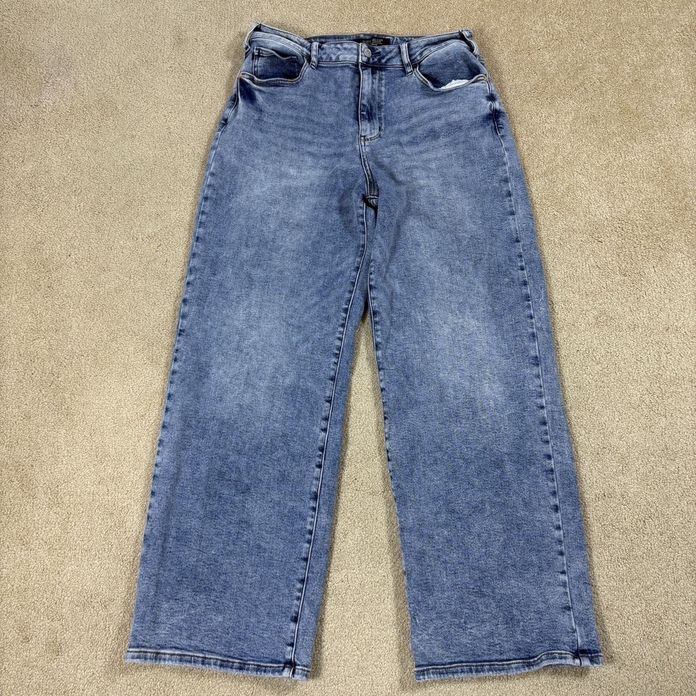 Judy Blue Jeans Womens 30 Blue Wide Leg High Rise Stretchy Denim Casual Capsule